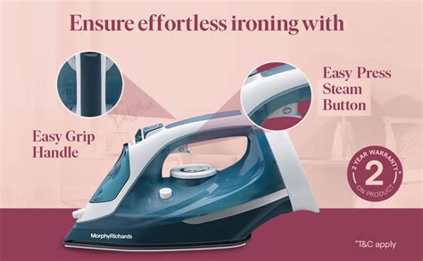 Buy Morphy Richards Turbo Steam 2200W Steam Iron, White and Sage green ...