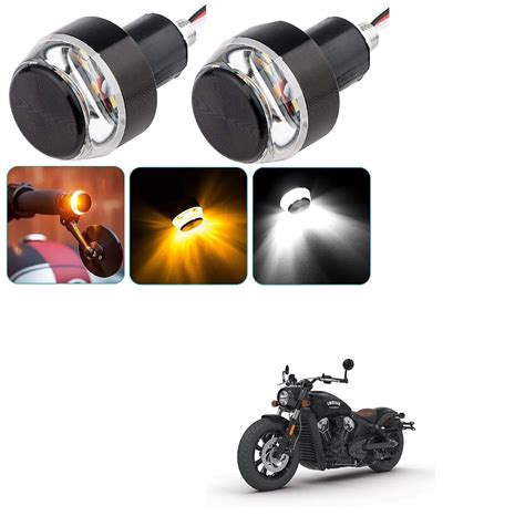 AUTOADDICT Auto Addict Bike And Scooty Handle Bar End DRL/White And ...