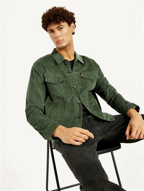 Men's Checkered Green Trucker Jacket – Levis India Store