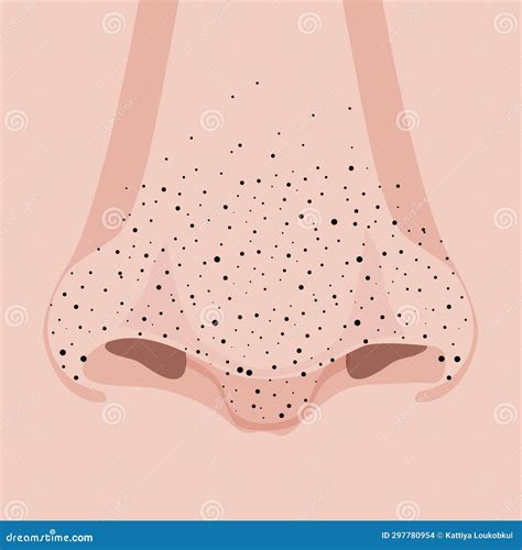 Nose With Acne Line Icon. Cosmetic Skin Problem, Dots In Clogged Pores On Nose Outline Icon ...