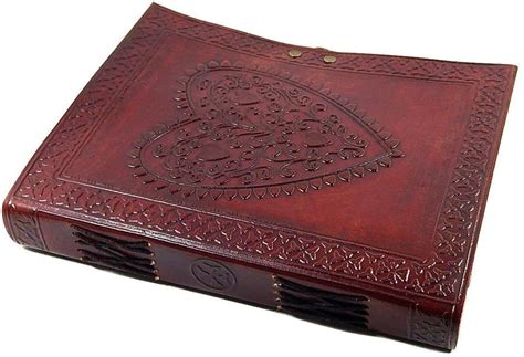 Combo Set Handmade Leather Journal – Celtic Heart Vintage Notebook 8x6 ...