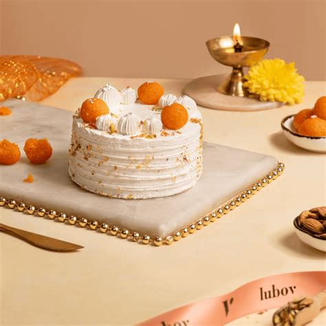 Motichoor Ladoo Cake | ₹349 Delivery in Bangalore – Lubov