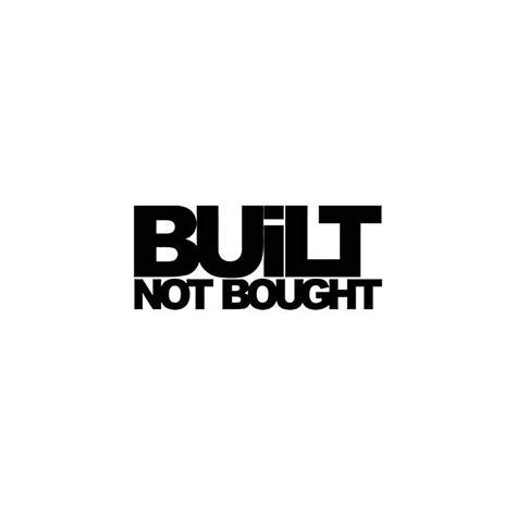 Built Not Bought JDM - Sticker Graphic - Auto, Wall, India | Ubuy