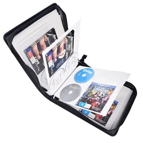 LIOVODE DVD Case 200 DVDs and 100 Booklets Capacity, Storage CDs with ...
