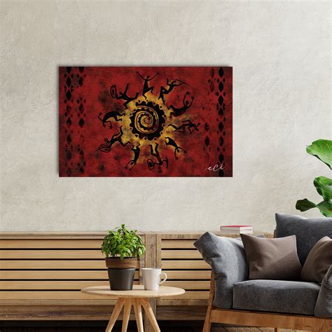 Tribal Mandala Original Design Canvas Printed Wall Painting ...