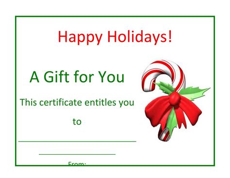 Free Printable Christmas Certificate Templates