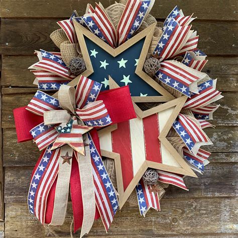 Excited to share this item from my #etsy shop: July 4th Wreath for ...