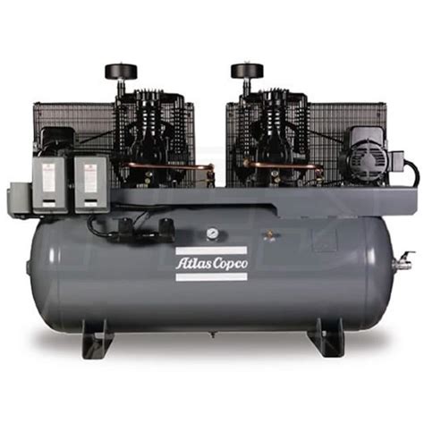 Atlas Copco AR15 7.5-HP / 15-HP 120-Gallon Two-Stage Duplex Compressor ...