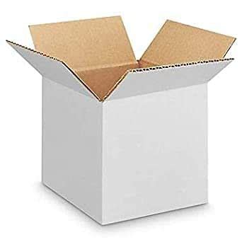 Zaar Corrugated Packaging Box 5 ply White, 6x6x6 inches (pack of 50 ...