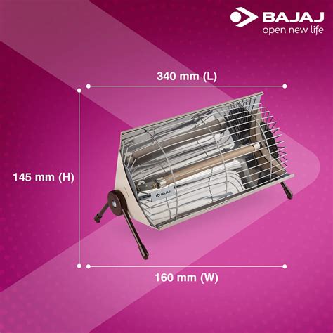 Bajaj Minor Radiant Room Heater 1000W PedestalHeater For Winter|Electr