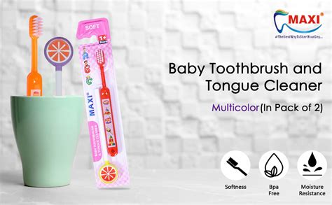 MAXI Abc Baby Manual Toothbrush And Tongue Cleaner-Oral Hygiene Kit For ...