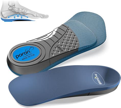 Arthritis Support Insert Insoles for Men - Welnove Reinforced Arch ...