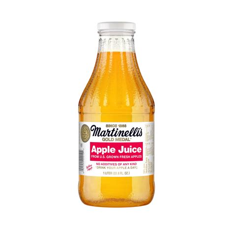 Martinelli's Gold Medal 100% Apple Juice, Multi-Serve Glass Bottle, 1 ...