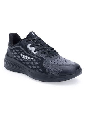 Buy Red Tape Men Textured Black Walking Shoes Online