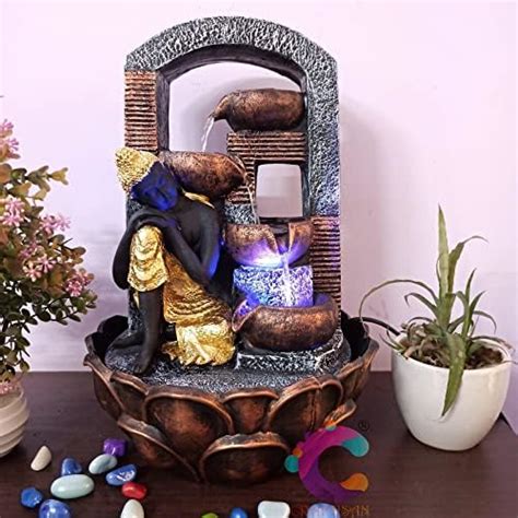 DECORION™ Buddha Decorative Table Top Water Fountain for Home Décor ...