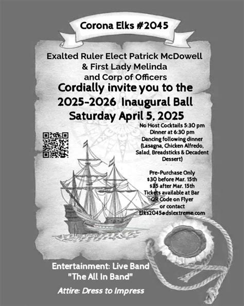 Corona Elks Lodge #2045 Inaugural Ball, Corona Elks Lodge #2045, 5 ...