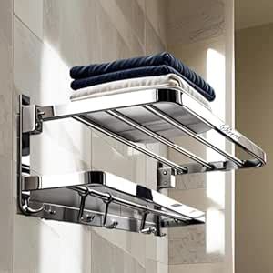 Sierra 24-Inch Towel Rack for Bathroom - Chrome Finish | 304 Grade ...