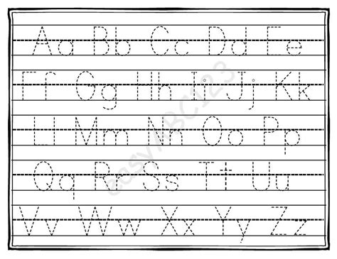 Printable Alphabet Letters Tracing Page | Includes Bonus Practice Page ...