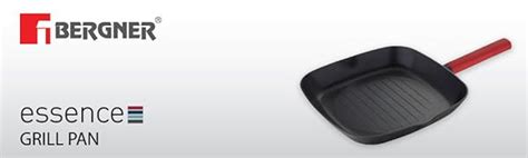 Buy Bergner Essence Forged Aluminium Nonstick Square Grill Pan, 28 cm ...