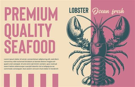 Lobster seafood packaging Vectors - Download Free High-Quality Vectors ...