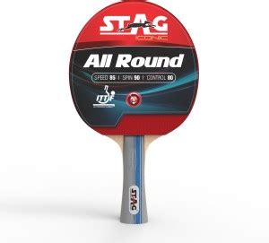 Stag iconic All Round Table Tennis Racquet Red, Black Table Tennis ...