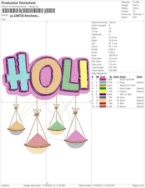 Buy Holi Indian Embroidery Design 6 Sizes, Desi Festival of Colors ...