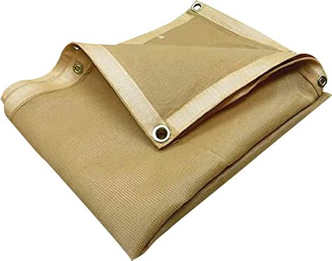 Buy TarpsNow 50 Mil Tan Mesh Tarps, 75% Shade Tarpaulin Cover - Tan 6 X ...