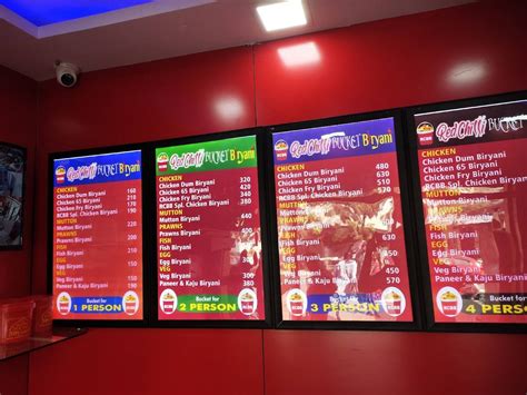 Menu at Red Chilli Bucket Biryani, Secunderabad