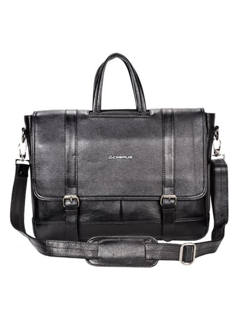 Buy Montana Black Genuine Leather 13 inches Laptop Bag Bag Manufacturer