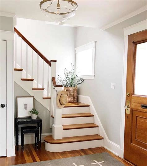 Stair Landing with White Stair Skirt Boards - Soul & Lane