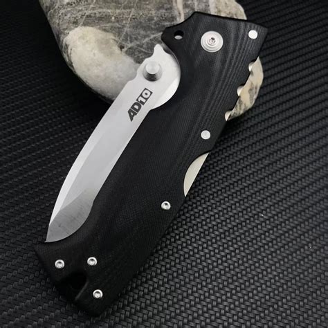 Cold Steel AD-10 Folding Knife with White Drop Point S35VN Blade and ...