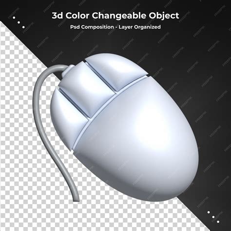 Premium PSD | 3d computer mouse trendy and modern render in 3d style psd composition