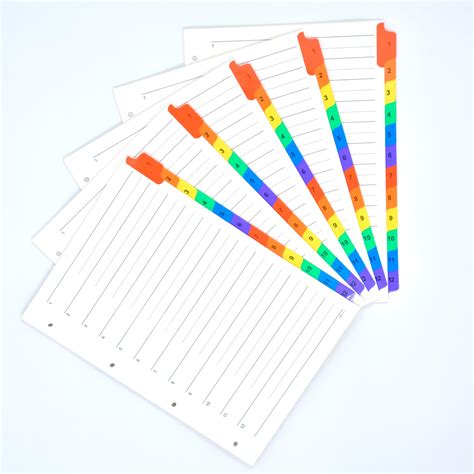 Mahavir - Binder Index Divider (1 to 12) - Separators for Box Files ...