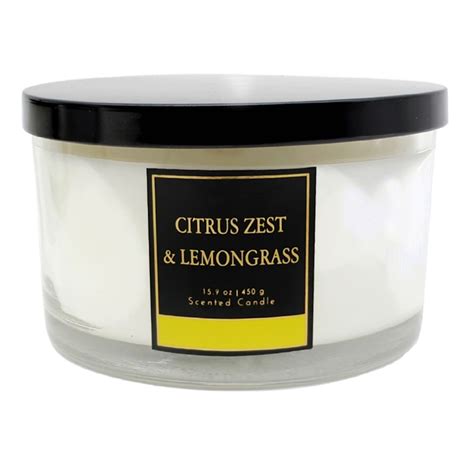 Citrus Zest & Lemongrass Scented Jar Candle, 15.9oz