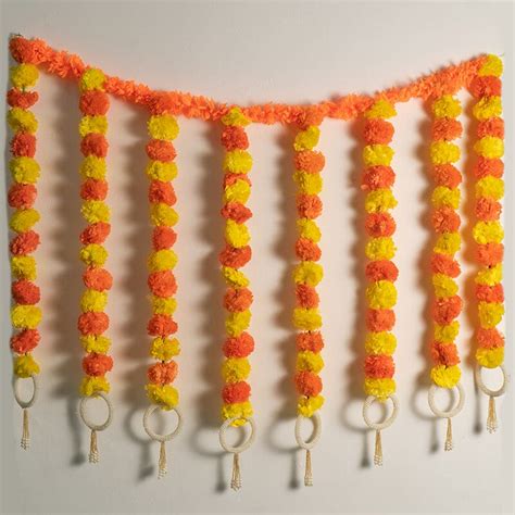 Buy Incredible Floral Orange Yellow Backdrop Decoration Online in India ...