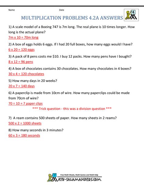 Image result for 4th Grade Math Problems