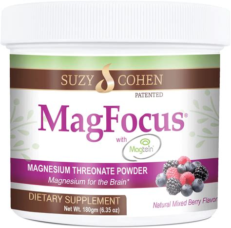 Buy Suzy Cohen MagFocus Magnesium Threonate Powder Supplement 200mg, y ...