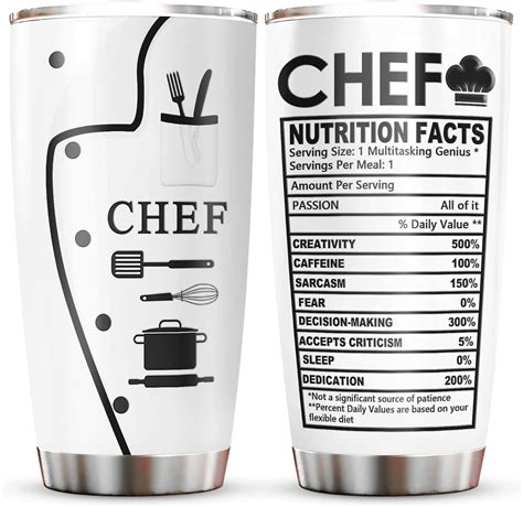 Amazon.com | Jevuta Chef Gifts for Men, Ideal Gift for Chefs, Chef-Themed 20oz Tumbler with Lid ...