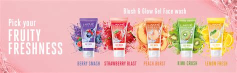 Lakme Blush & Glow Strawberry Freshness Gel Face Wash with Strawberry ...