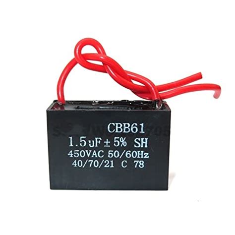 Buy Capacitor CBB61 1.5uf starting capacitance AC Fan Capacitor 450V ...
