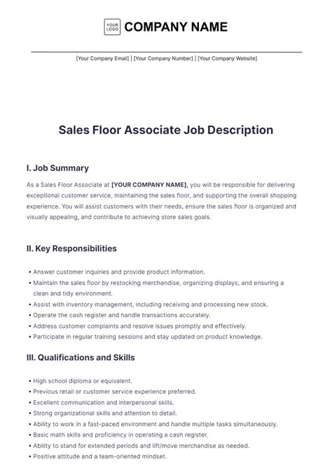 Sales Floor Associate