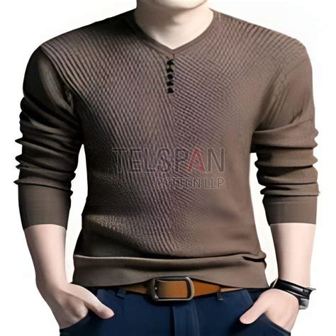 Telspan Cotton LLP - Mens Knitted Half Sleeves Round Neck T-Shirts ...