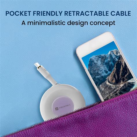 Portronics Konnect Recoil - 60W Type C to Type C Charging Cable