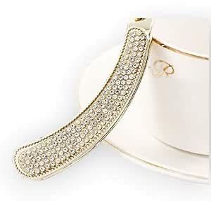 Proplady Collection (L Size) Stylish Golden Embellished Banana Clip ...