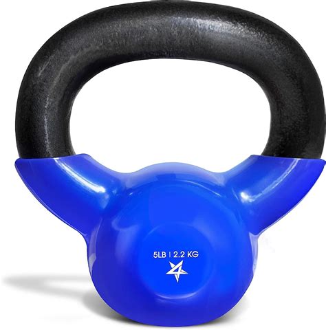 Amazon.com : Yes4All Kettlebell, 5 lb Vinyl Coated Cast Iron Strength ...