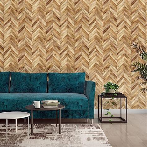 Asian Paints EzyCR8 P&S Textured Zig-Zag Planks Sticker : Amazon.in ...