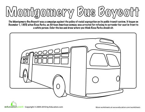 Rosa Parks Coloring Page Printable - Printable Templates