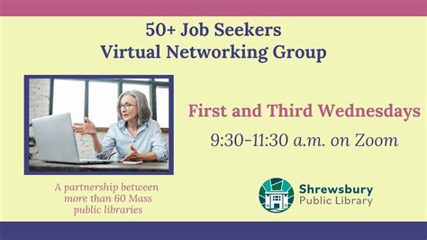 VIRTUAL: 50+ Job Seekers Networking Group, Online event, Shrewsbury ...