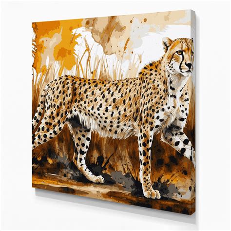Latitude Run® Big Cats Kenyan Cheetah Beige Canvas Wall Art | Wayfair