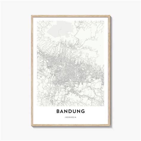 Map of Bandung Print, Bandung Map Gift, Bandung Poster, City Map Artwork for Home & Office ...